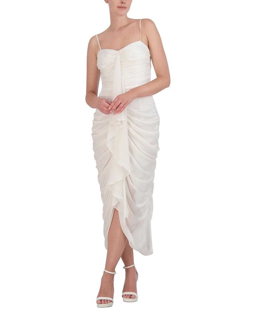 BCBG MAX AZRIA Cocktail | Drapiertes Midikleid Aus Satin Mit Reifen