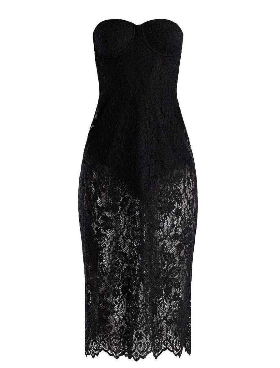 BCBG MAX AZRIA Nacht | Bustierkleid Mit Blumenschnitt