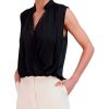 BCBG MAX AZRIA Oberteile | Satina-Bluse Mit Cross-Effekt, Drapiertem Encaje