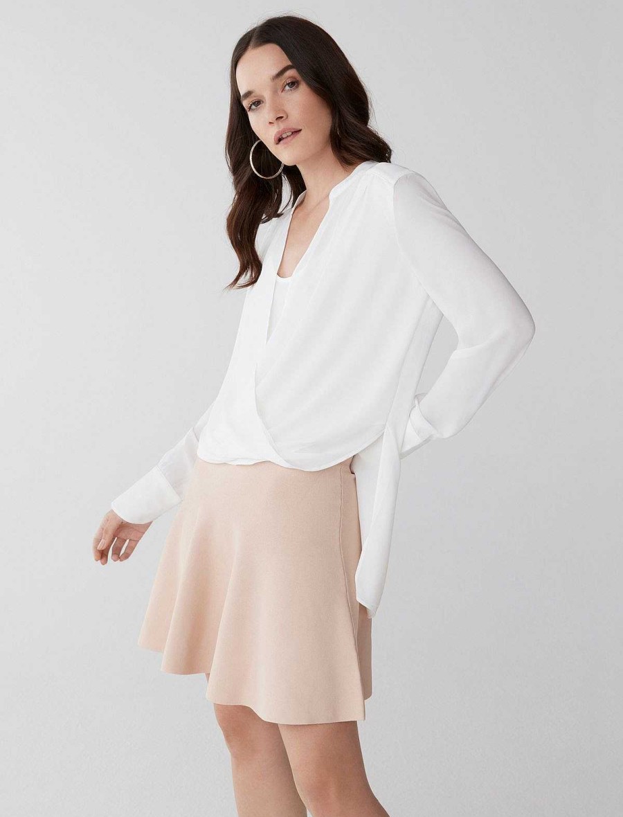 BCBG MAX AZRIA Oberteile | Jaklyn Hoch Und Niedrig Drapierte Bluse