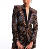 BCBG MAX AZRIA Oberbekleidung | Blazer Aus Metallischem Blumen-Jacquard Mit Satin-Sohle