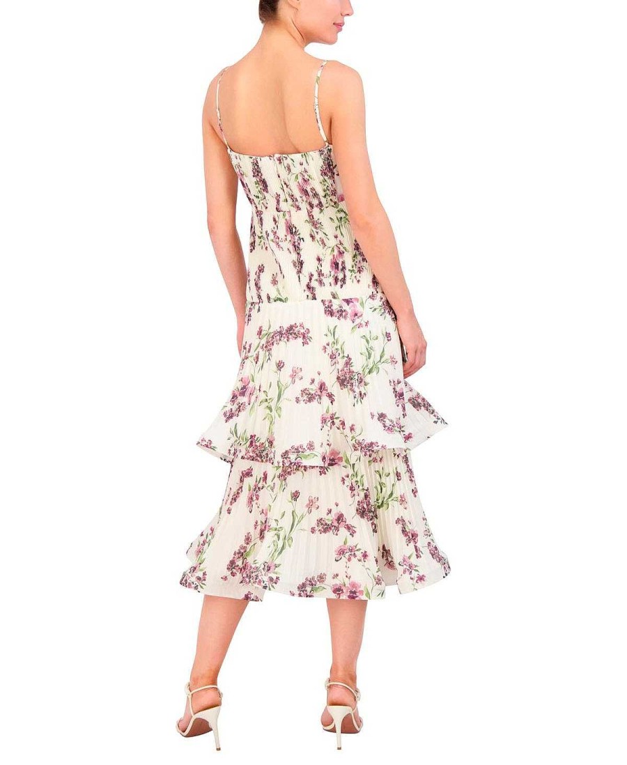 BCBG MAX AZRIA Cocktail | Midikleid Mit Blumenstreifen Mit Rad