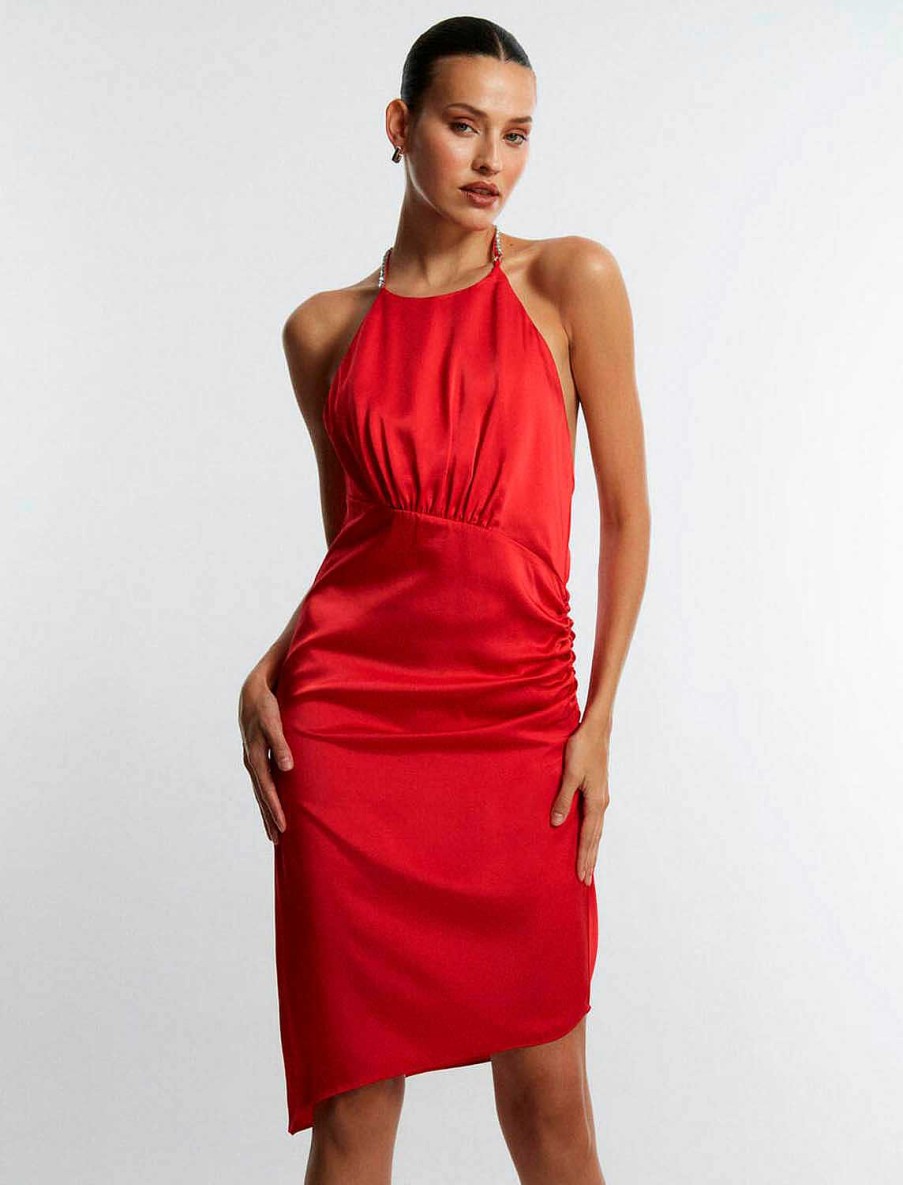 BCBG MAX AZRIA Cocktail | Kleid Mit Frontschnitt Von Escote Pedreria