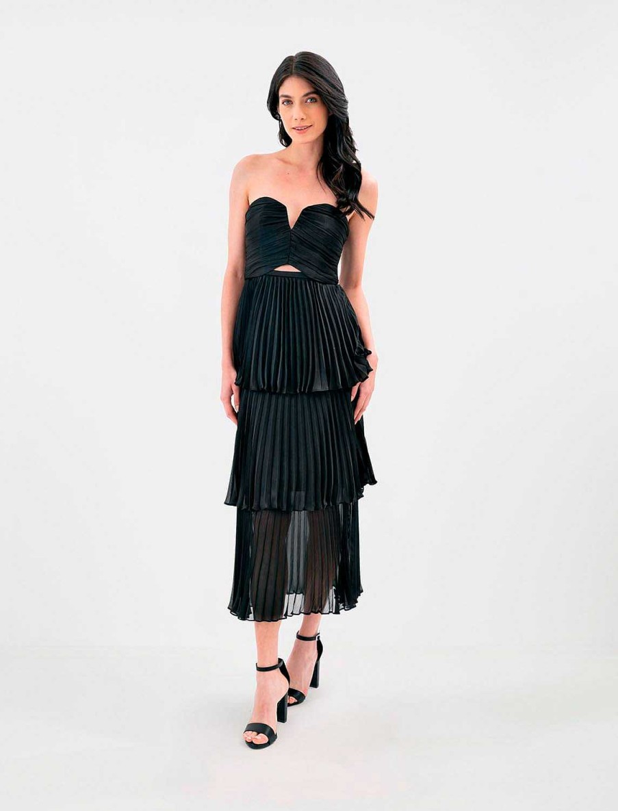 BCBG MAX AZRIA Cocktail | Weitstufiges Chiffonkleid