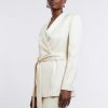 BCBG MAX AZRIA Oberbekleidung | Satin-Smokt-Blazer Lazo An Der Taille