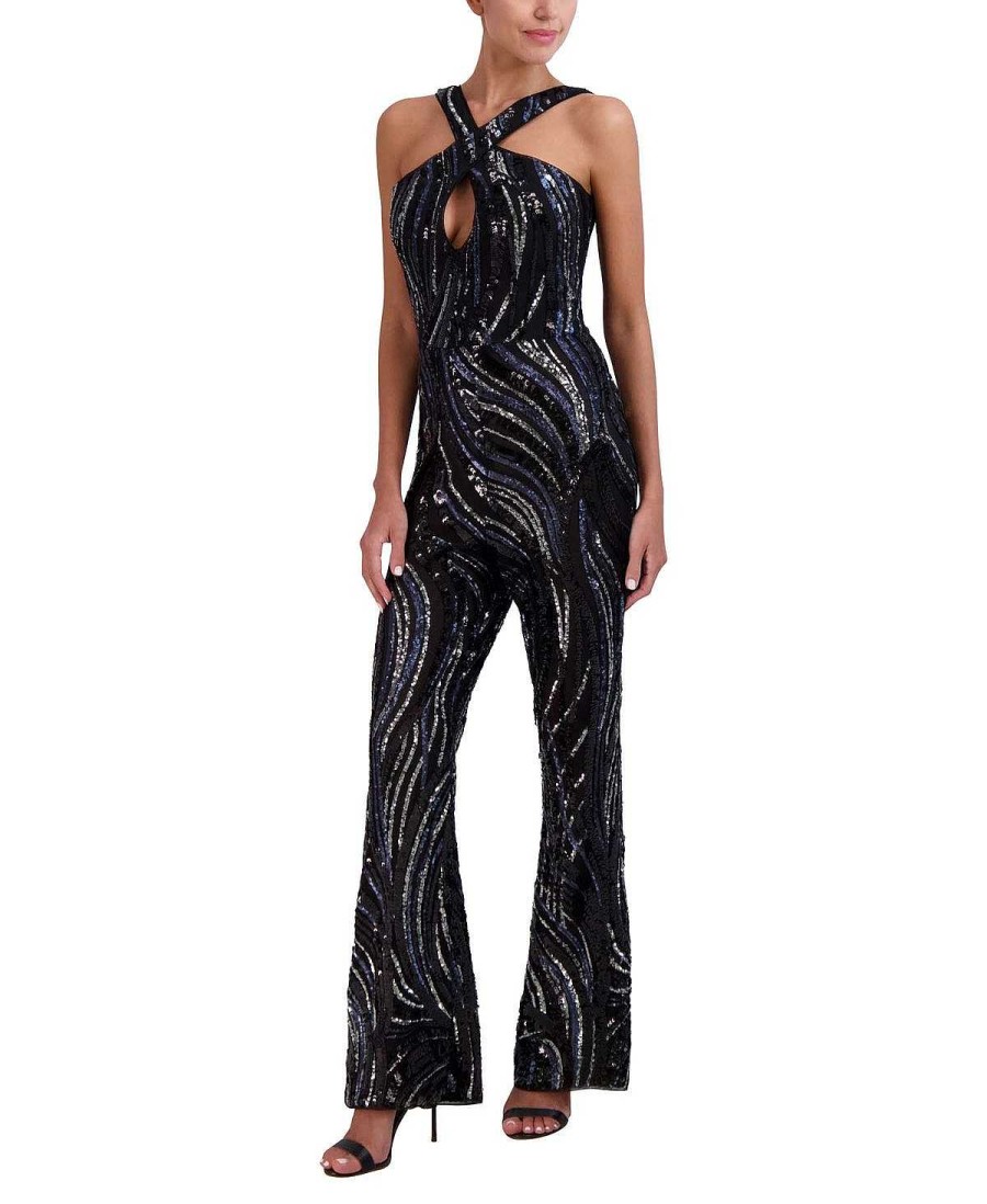 BCBG MAX AZRIA Overall-Strampler | Lentejuela Neckholder-Jumpsuit