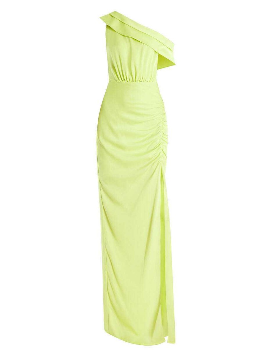 BCBG MAX AZRIA Nacht | Weites Asymmetrisches Kleid Mit Satin-Pliegues