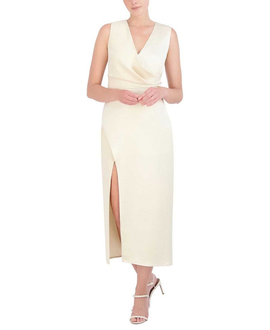 BCBG MAX AZRIA Cocktail | Drapiertes Midikleid Mit Offnung