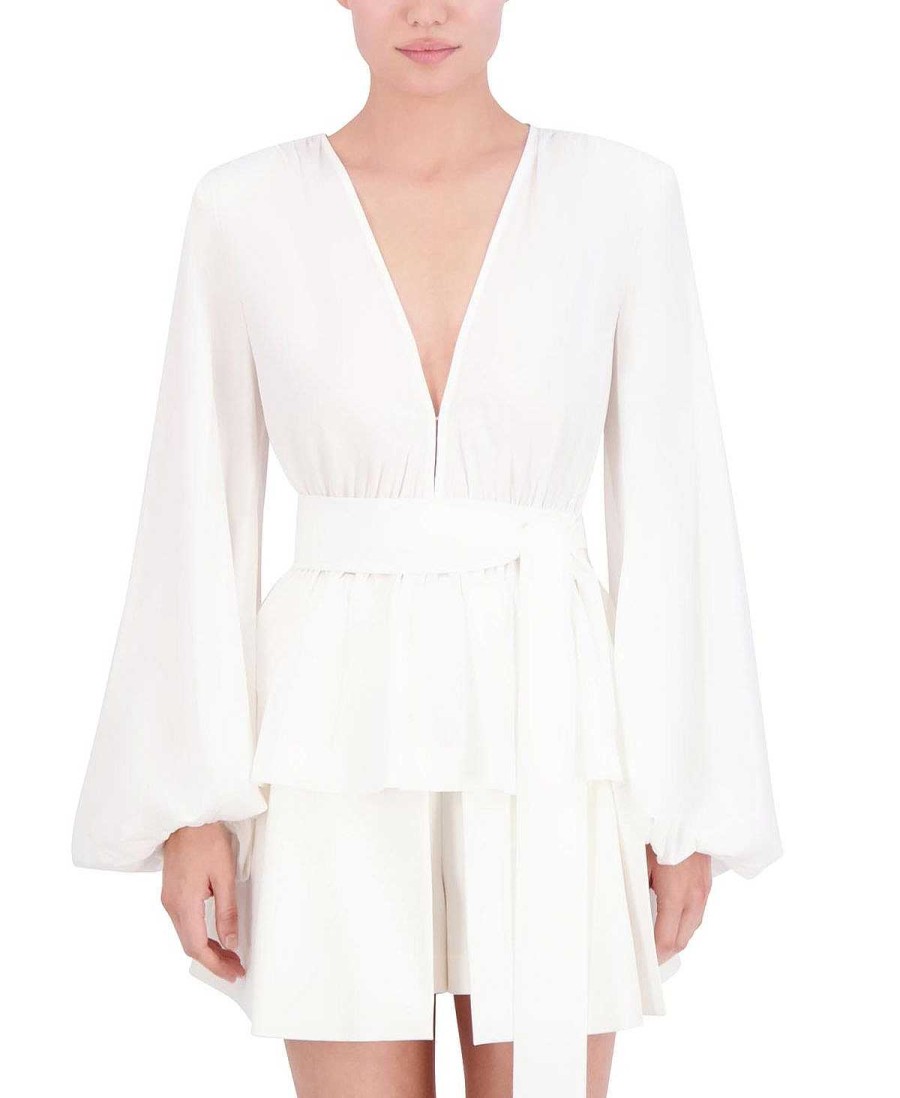 BCBG MAX AZRIA Oberteile | Lazo-Bluse Aus Popelin Mit Abullionen Armeln