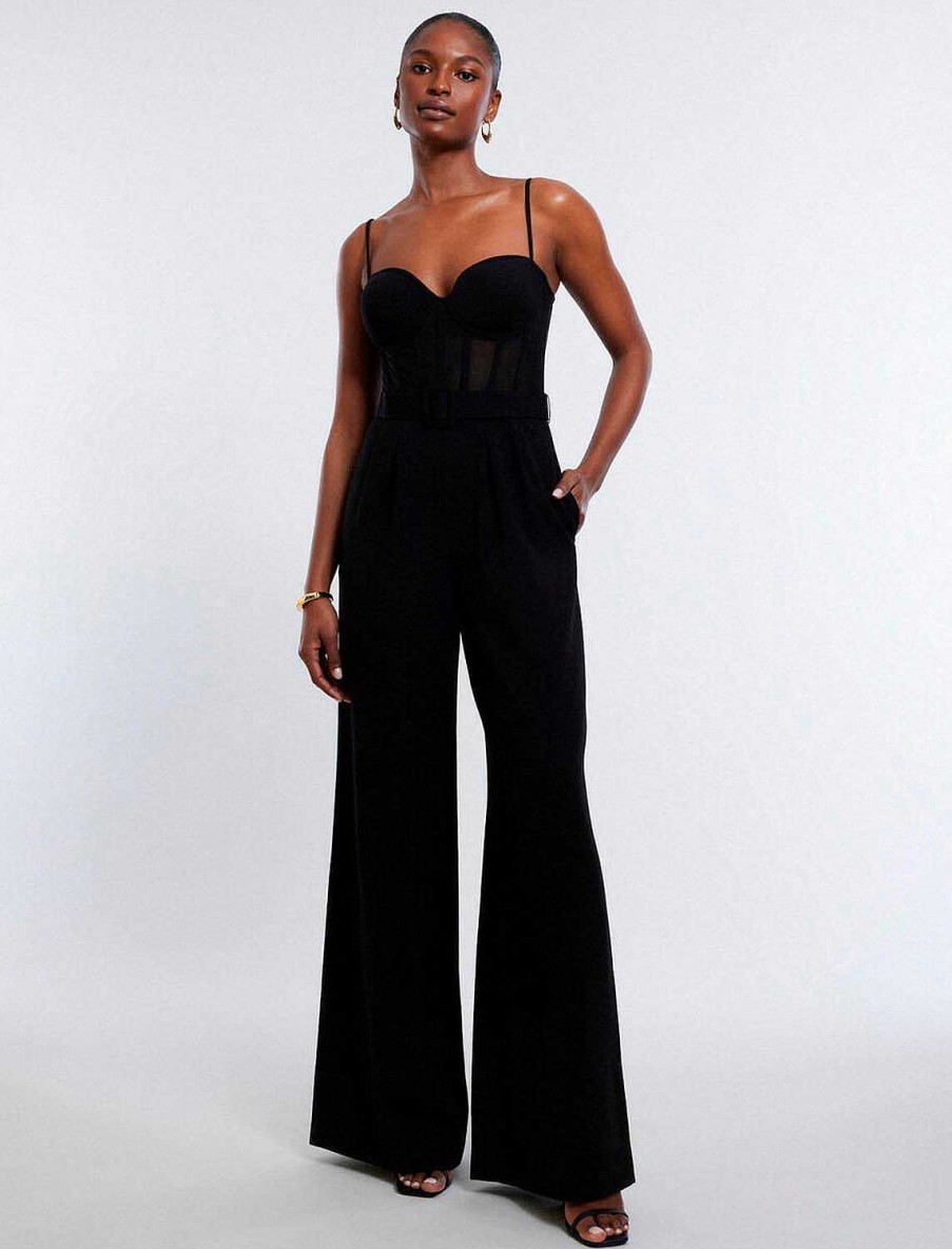 BCBG MAX AZRIA Overall-Strampler | Jumpsuit Bustier Pierna Ancha