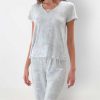 BCBG MAX AZRIA Pyjama | Playera Escote Bedrucktes Groses Pyjama-Set En V