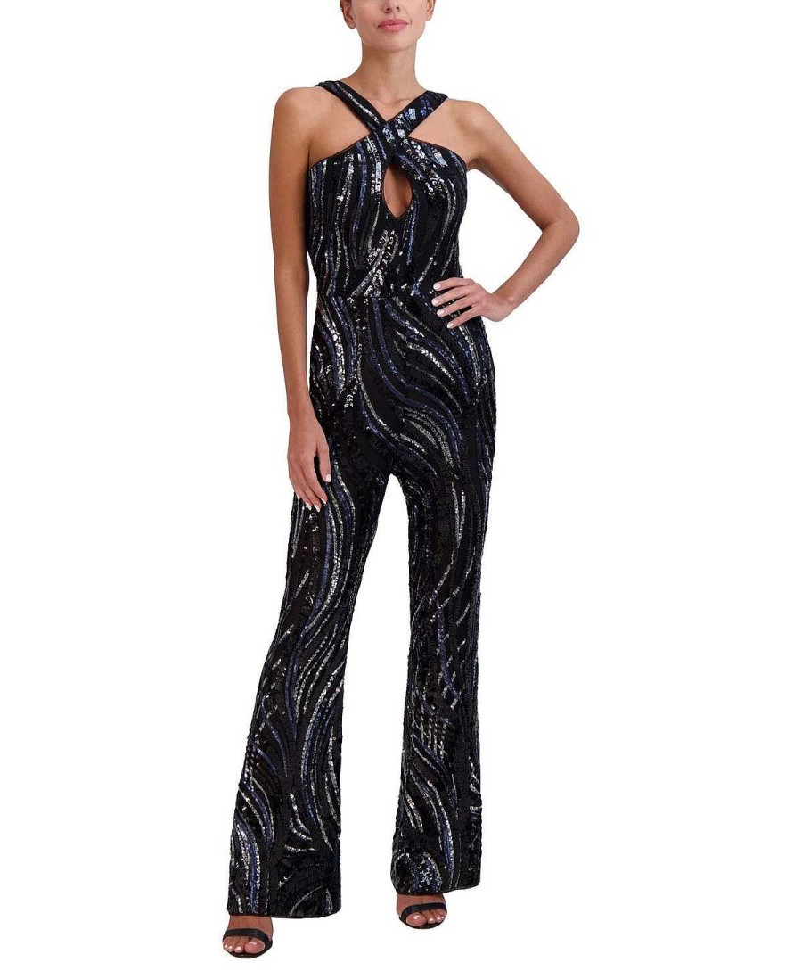 BCBG MAX AZRIA Overall-Strampler | Lentejuela Neckholder-Jumpsuit