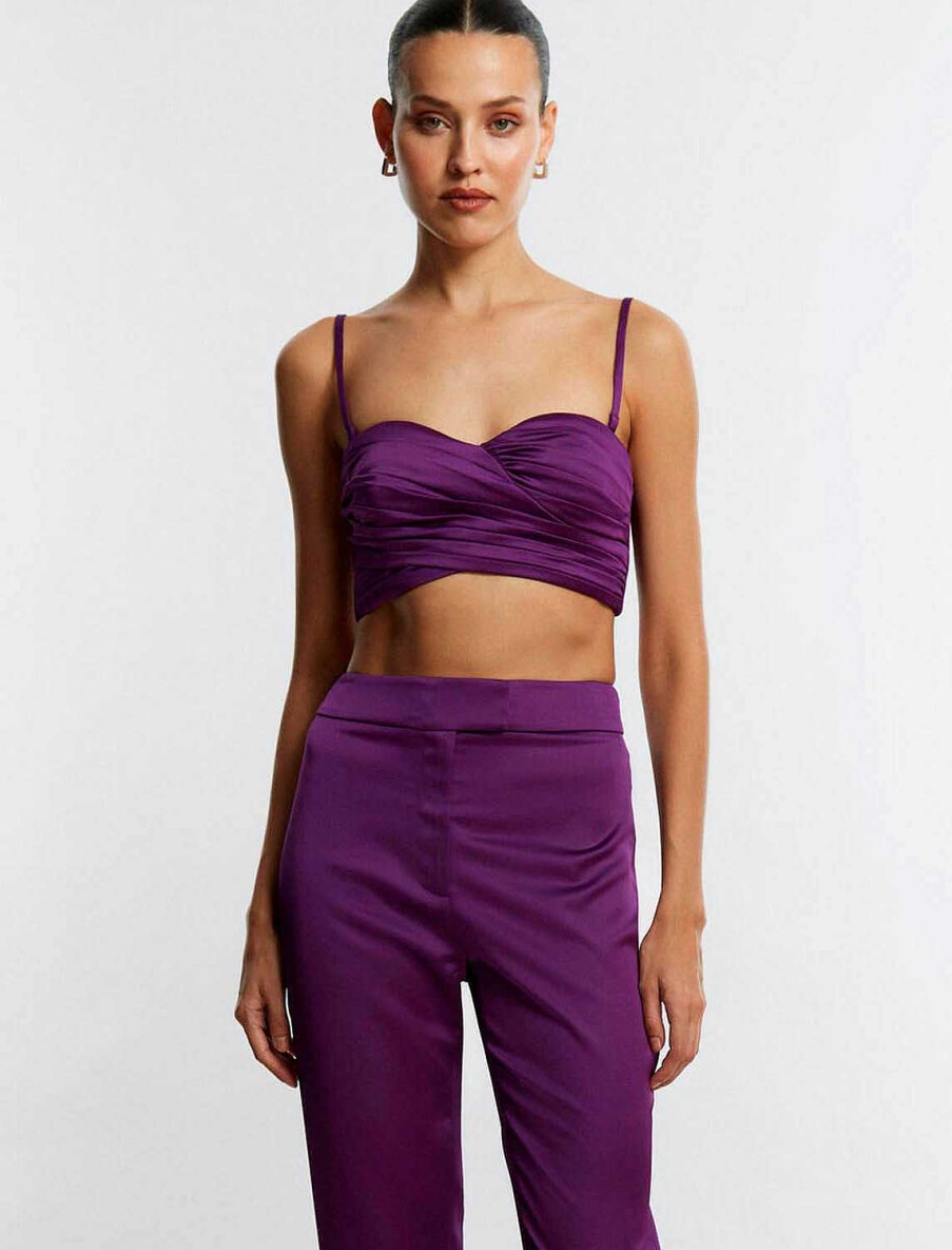 BCBG MAX AZRIA Oberteile | Crop-Top Von Escote Corazon Fruncido