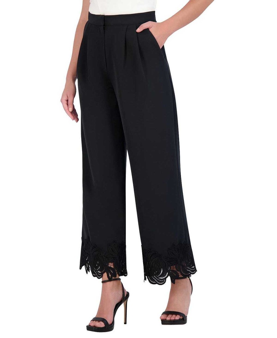 BCBG MAX AZRIA Pantalones | Pantalon Pierna Ancha Encaje