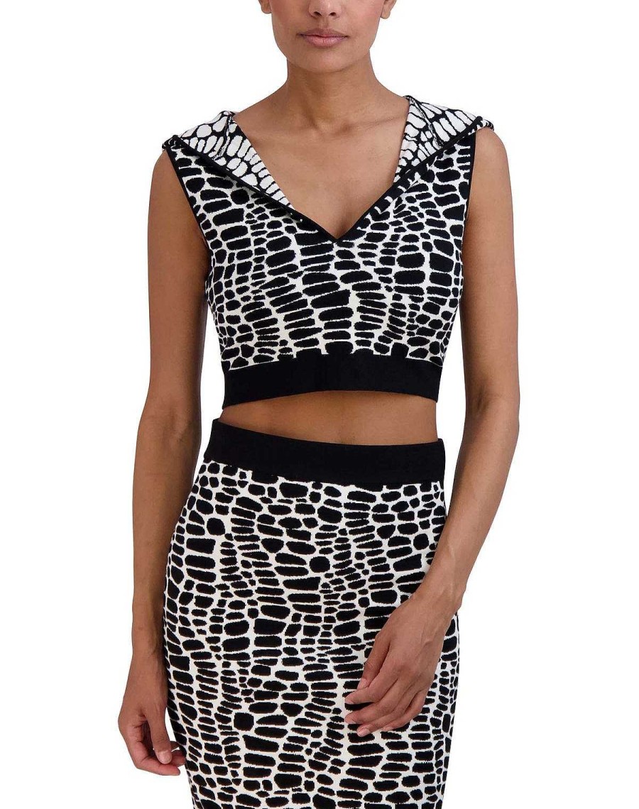 BCBG MAX AZRIA Oberteile | Punto Cocodrilo Crop Top