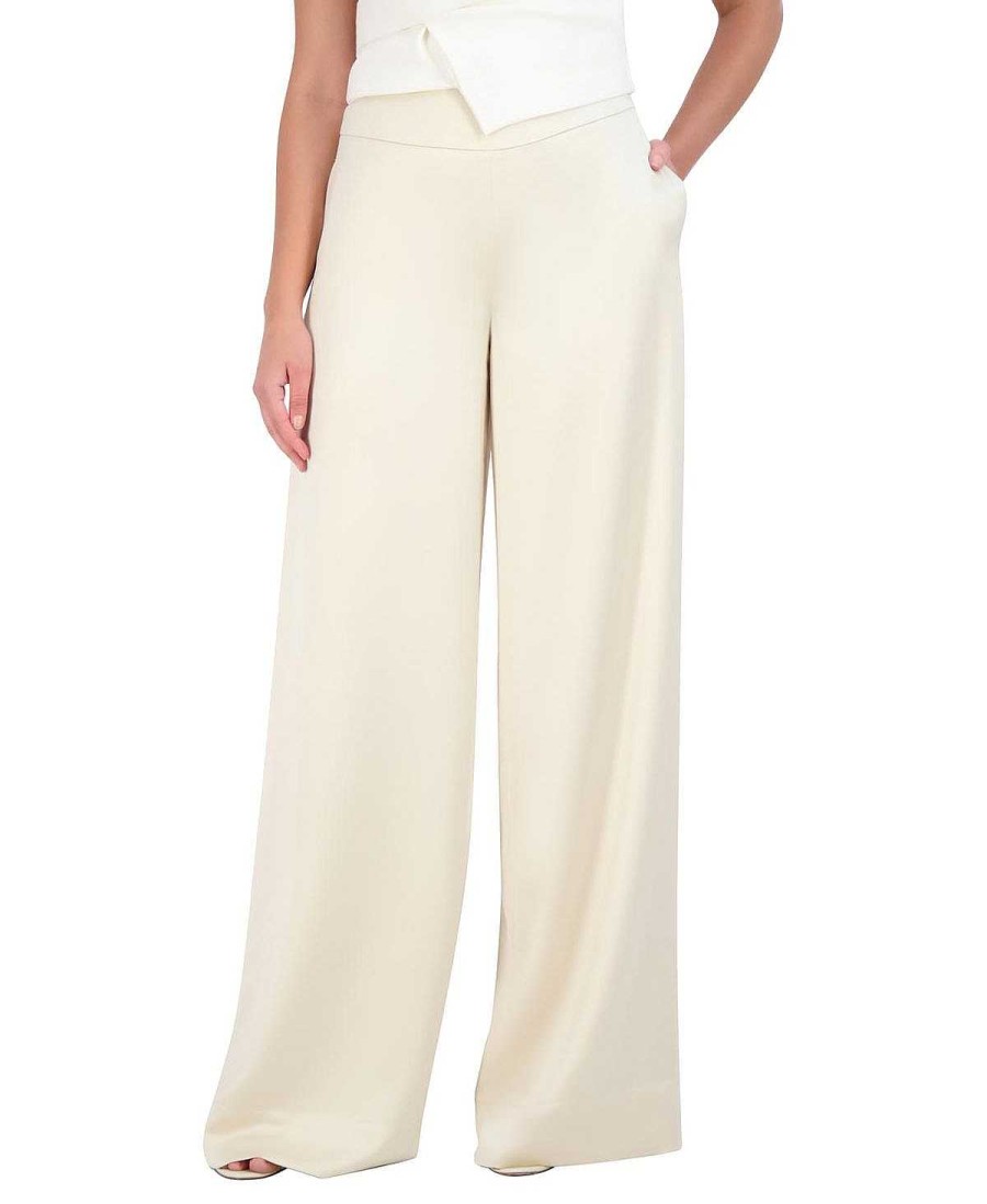 BCBG MAX AZRIA Pantalones | Pantalon Mit Taille Aus Satin Pierna Ancha