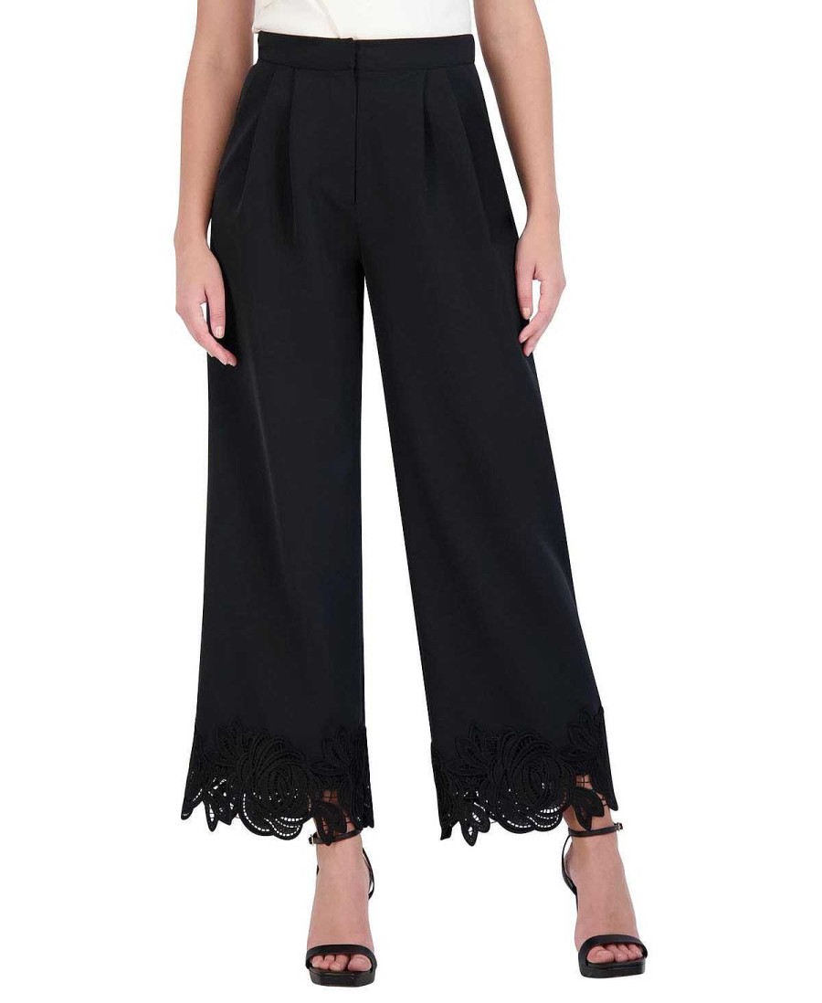 BCBG MAX AZRIA Pantalones | Pantalon Pierna Ancha Encaje