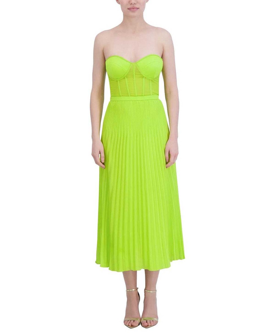 BCBG MAX AZRIA Cocktail | Plissiertes Kleid Mit Bustier