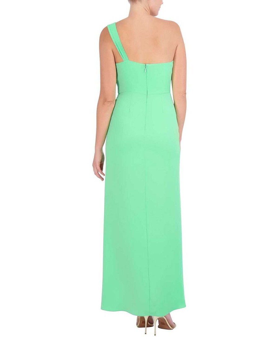 BCBG MAX AZRIA Nacht | Weites Asymmetrisches Kleid Pliegues Falda Tulipan