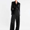 BCBG MAX AZRIA Pantalones | Pantalon Mit Taille Aus Satin Pierna Ancha