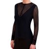 BCBG MAX AZRIA Pullover | Weitarmelige Rayas Terciopelo-Bluse