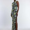 BCBG MAX AZRIA Nacht | Weites Kleid Mit Blumenstickerei Lentejuelas