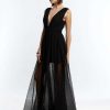 BCBG MAX AZRIA Nacht | Lunares Weites Tul-Kleid