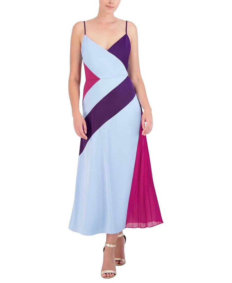 BCBG MAX AZRIA Cocktail | Weites Kleid In Colorblock-Chevron-Form