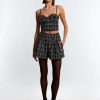 BCBG MAX AZRIA Oberteile | Crop Top Bustier Tweed Mit Cuadros