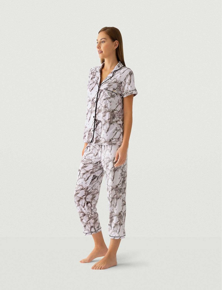 BCBG MAX AZRIA Pyjama | Pyjama-Set Aus Marmol-Hemd Und Pantalon